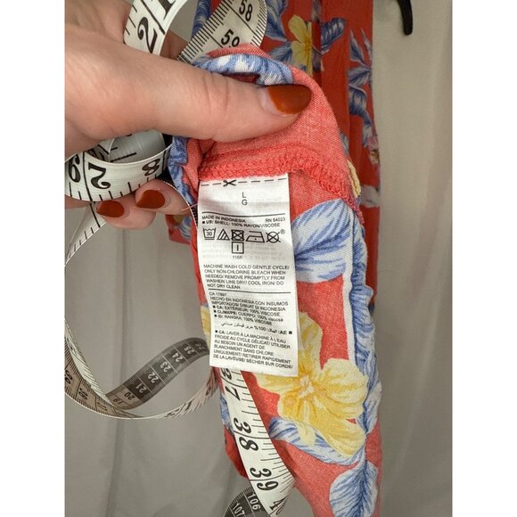 Old Navy Womens Floral Sleeveless Tank Top In Red With Yellow & Blue Prints - Picture 5 of 5